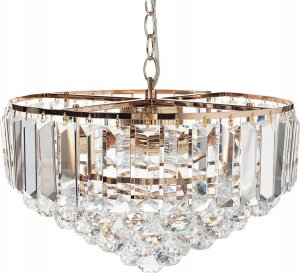 Lampa wisząca Beliani Żyrandol kryształowy ⌀ 49 cm złoty ACHEIRO 9