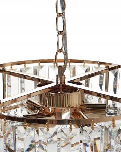 Lampa wisząca Beliani Żyrandol kryształowy ⌀ 40 cm złoty ACHEIRO 5