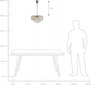 Lampa wisząca Beliani Żyrandol kryształowy ⌀ 40 cm złoty ACHEIRO 8