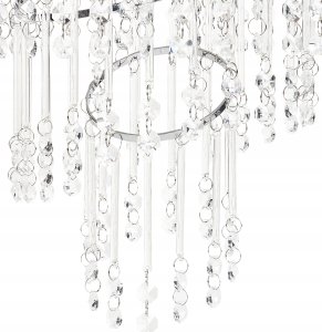 Lampa wisząca Beliani Żyrandol kryształowy ⌀ 45 cm srebrny ESMELLE 6