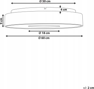 Lampa sufitowa Beliani Lampa sufitowa LED ze ściemniaczem metalowa jasne drewno BRAGOTO 3
