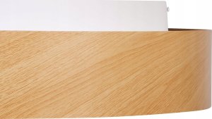 Lampa sufitowa Beliani Lampa sufitowa LED ze ściemniaczem metalowa jasne drewno BRAGOTO 6