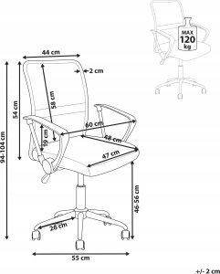Krzesło biurowe Beliani Fotel biurowy Złamana biel BEST 3