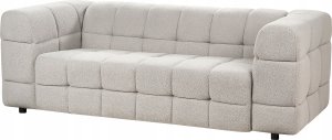 Beliani Sofa 3-osobowa boucle szara MULLOLA 4