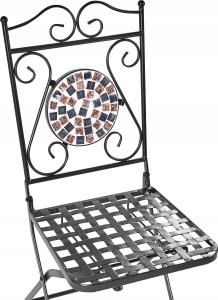Beliani Krzesło ogrodowe Zestaw 2 Metal Czarny CARPINO 9
