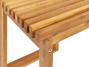 Beliani Stół ogrodowy 40 x 40 cm Drewno Jasne drewno BELLANO 5