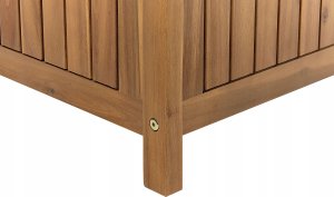 Beliani Ławka ogrodowa z poduszką Drewno 160 cm Beżowoszary SOVANA 13