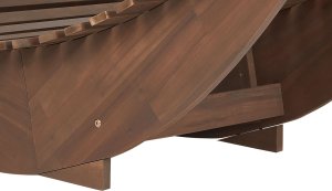 Beliani Leżak Drewno Złamana biel BRESCIA 12