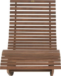 Beliani Leżak Drewno Złamana biel BRESCIA 7