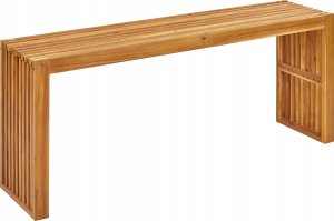 Beliani Stół ogrodowy 150 x 35 cm Drewno Jasne drewno BELLANO 1