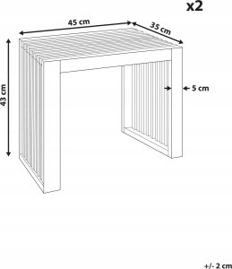 Beliani Krzesło ogrodowe Drewno Jasne drewno BELLANO 3