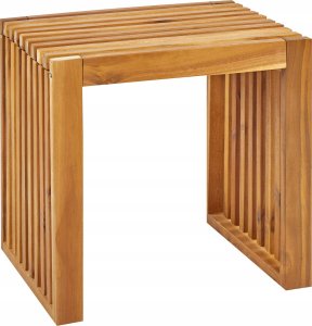 Beliani Krzesło ogrodowe Drewno Jasne drewno BELLANO 5