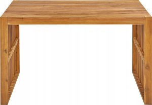 Beliani Stół ogrodowy 120 x 70 cm Drewno Jasne drewno BELLANO 5