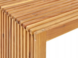 Beliani Stół ogrodowy 120 x 70 cm Drewno Jasne drewno BELLANO 6