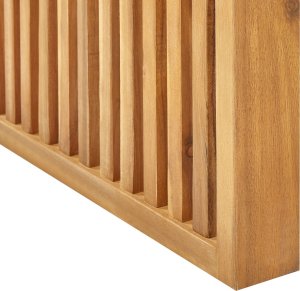 Beliani Stół ogrodowy 120 x 70 cm Drewno Jasne drewno BELLANO 7