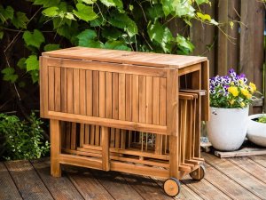 Beliani Zestaw jadalniany dla 4 osób Drewno FRASSINE 16