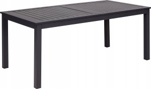 Beliani Stół ogrodowy 180/240 x 90 cm Plastik Ciemnoszary SKALOMA 5