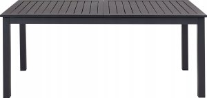 Beliani Stół ogrodowy 180/240 x 90 cm Plastik Ciemnoszary SKALOMA 6