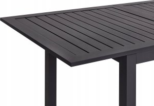Beliani Stół ogrodowy 180/240 x 90 cm Plastik Ciemnoszary SKALOMA 7
