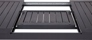 Beliani Stół ogrodowy 180/240 x 90 cm Plastik Ciemnoszary SKALOMA 8