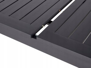 Beliani Stół ogrodowy 180/240 x 90 cm Plastik Ciemnoszary SKALOMA 9