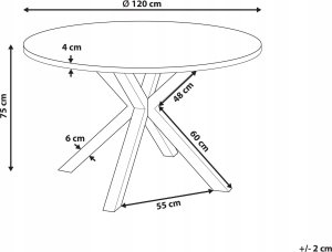 Beliani Stół ogrodowy Szkło Ciemnoszary MALETTO 3