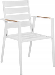 Beliani Krzesło ogrodowe Zestaw 4 Metal Szary TAVIANO 5