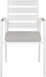 Beliani Krzesło ogrodowe Zestaw 4 Metal Szary TAVIANO 6