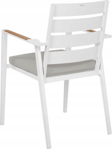 Beliani Krzesło ogrodowe Zestaw 4 Metal Szary TAVIANO 7