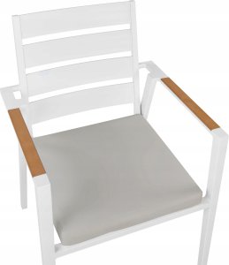 Beliani Krzesło ogrodowe Zestaw 4 Metal Szary TAVIANO 9