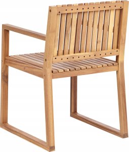 Beliani Krzesło ogrodowe Zestaw 2 Jasne drewno SASSARI II 6