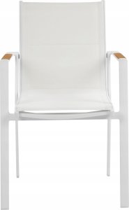 Beliani Krzesło ogrodowe Zestaw 6 Metal Biały BUSSETO 5