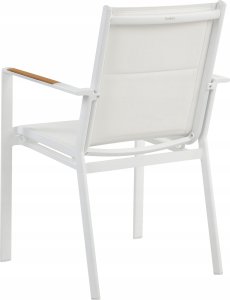 Beliani Krzesło ogrodowe Zestaw 6 Metal Biały BUSSETO 6