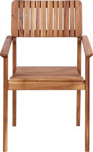 Beliani Krzesło ogrodowe Zestaw 4 Drewno Jasne drewno AGELLO 5