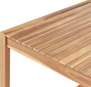 Beliani Stół ogrodowy Drewno Jasne drewno SASSARI II 5