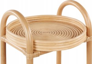 Beliani Stolik pomocniczy rattanowy 3 półki TROOLIE 6
