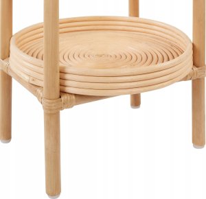 Beliani Stolik pomocniczy rattanowy 3 półki TROOLIE 7