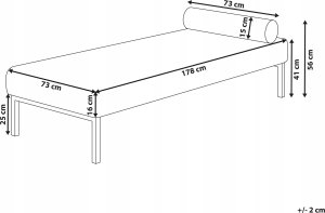 Beliani Szezlong boucle biały CHINON 3