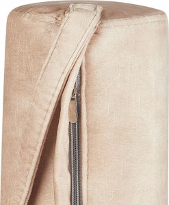 Beliani Szezlong welurowy beżowy USSEL 8