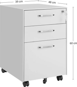 Komoda biurowa, zamykana szafka na dokumenty, z 3 szuf 4