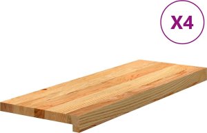Stopnie schodowe, 4 szt. brązowe 70x30x2cm lite drewno dębowe  Lumarko! 1