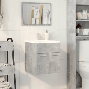 vidaXL Szafka pod umywalkę, szarość betonu, 41x38,5x46 cm 3