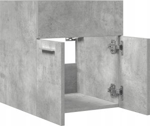 vidaXL Szafka pod umywalkę, szarość betonu, 41x38,5x46 cm 7