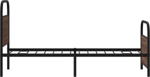 vidaXL Łóżko bez materaca, 90x190 cm, brązowy dąb 6