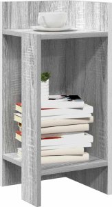 vidaXL Stoliki boczne 2 szt. z półką, szary dąb sonoma, 25,5x27x60 cm 2