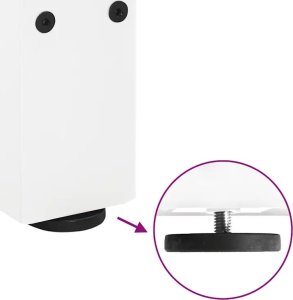 vidaXL Nogi do stolika kawowego, białe, 2 szt., 70x(30-31) cm, stal 8