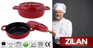 Garnek holenderski DUTCH OVEN ZILAN Żeliwo Scarlet Chef 2,1L 11
