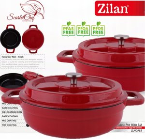 Garnek holenderski DUTCH OVEN ZILAN Żeliwo Scarlet Chef 2,1L 5