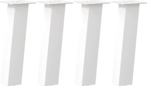 vidaXL Nogi do stolika kawowego, 4 szt., biale, 42 cm, stal 2