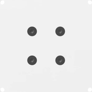 vidaXL Nogi do stolika kawowego, 4 szt., biale, 42 cm, stal 7